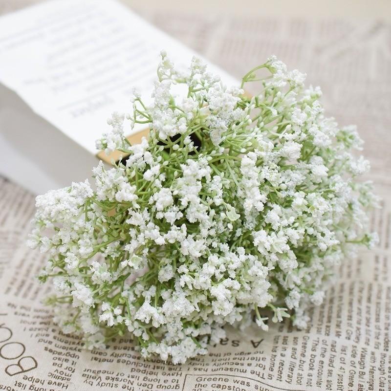 6/16Pcs Artificial Baby Breath Flowers Real Touch Silk Gypsophila Bouquets for Home Decor Wedding Decoration Craft Flower Wreath