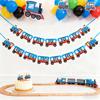 Spot Travel Party Flag Plane Racing Train Tractor Decoration Birthday Flag Party Decoration Banner