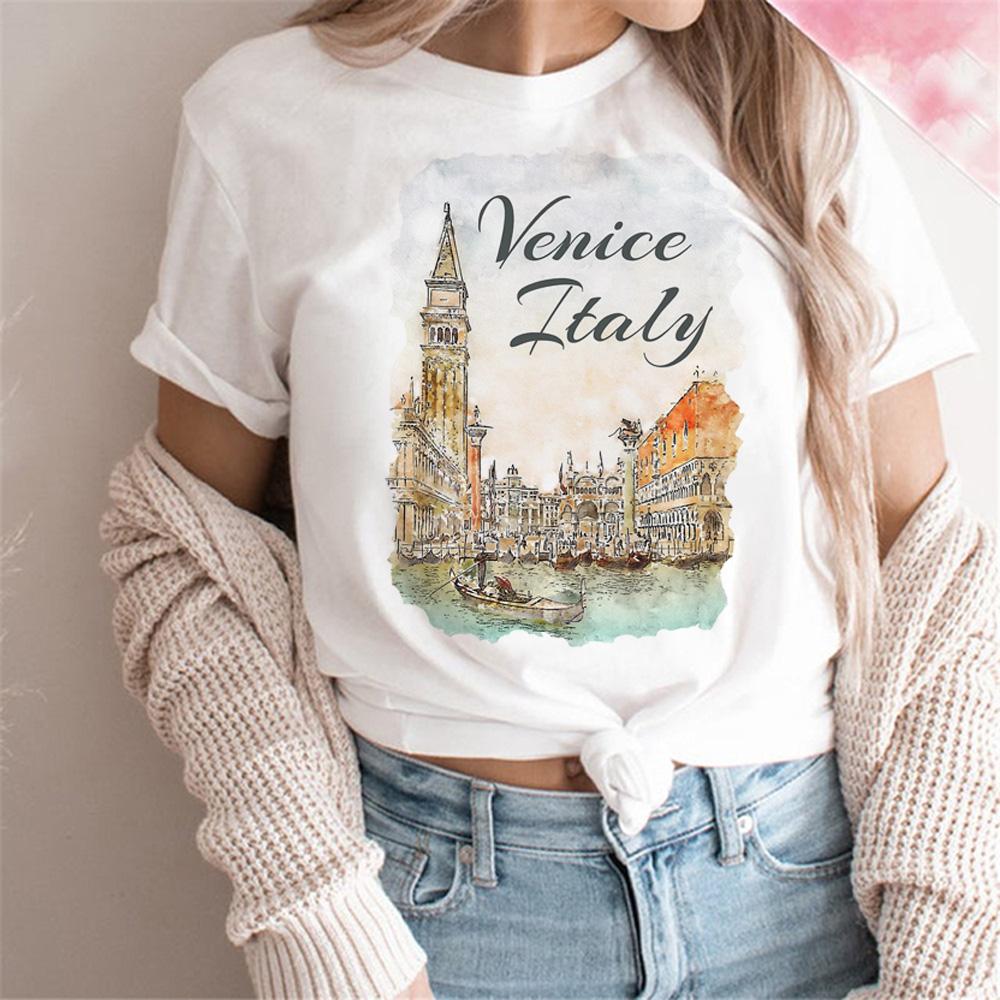 Italy t-shirts women designer graphic Japanese Tee girl graphic manga y2k clothes