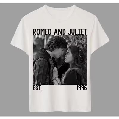 Romeo And Juliet TV Movie American Movie T-shirt Summer Unisex Loose and Breathable Cotton T-shirt Top