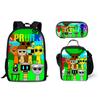 Rhythm Box Printed Backpack Sprunki Music Game Elementary And Secondary School Children'S School Bag Meal Bag Pencil Case