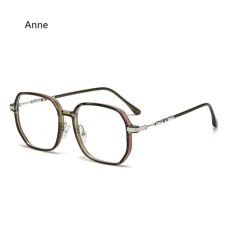 Korean Oversized Anti Radiation Eyeglasses for Women/Men Metal Frame Eyeglass Anti Blue Light Eyewear gafas de lectura