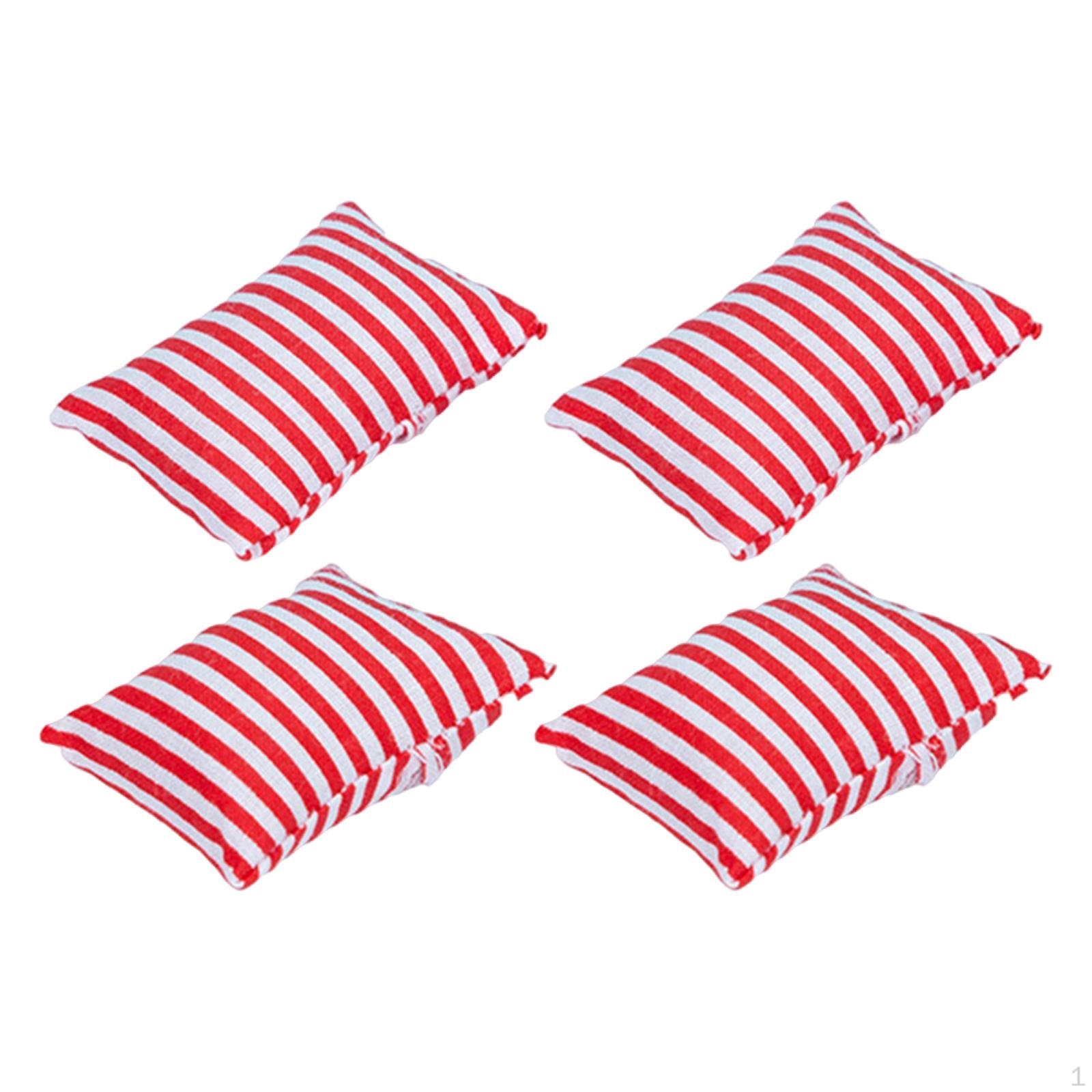 

4 шт. 1/12 игрушечный кукольный домик сцена из жизни реквизит BJD игрушка игрушка кукла декор мини ролевые игры для red stripes