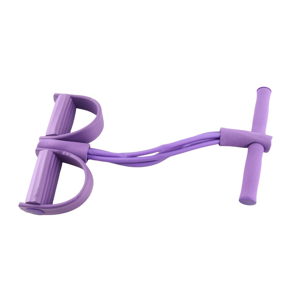 4 Tube Elastic Pull Rope Sit Up Training Pedal Resistance Band   Stretching Fitness Equipment