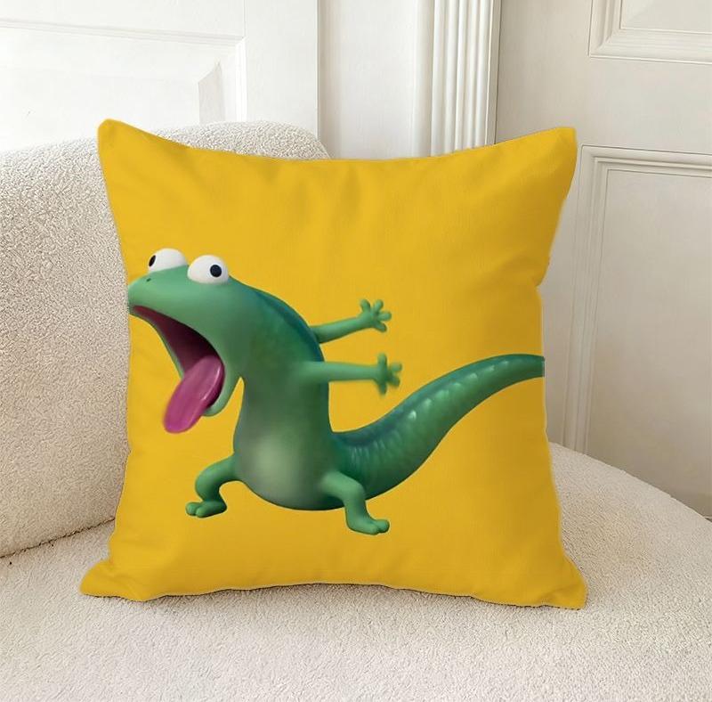 

Lizard Funny Sand Sculpture Pillow Cover Zippered Removable Washable Universal Cushion Cover for Home Bedroom Sofa 45cmx45cm