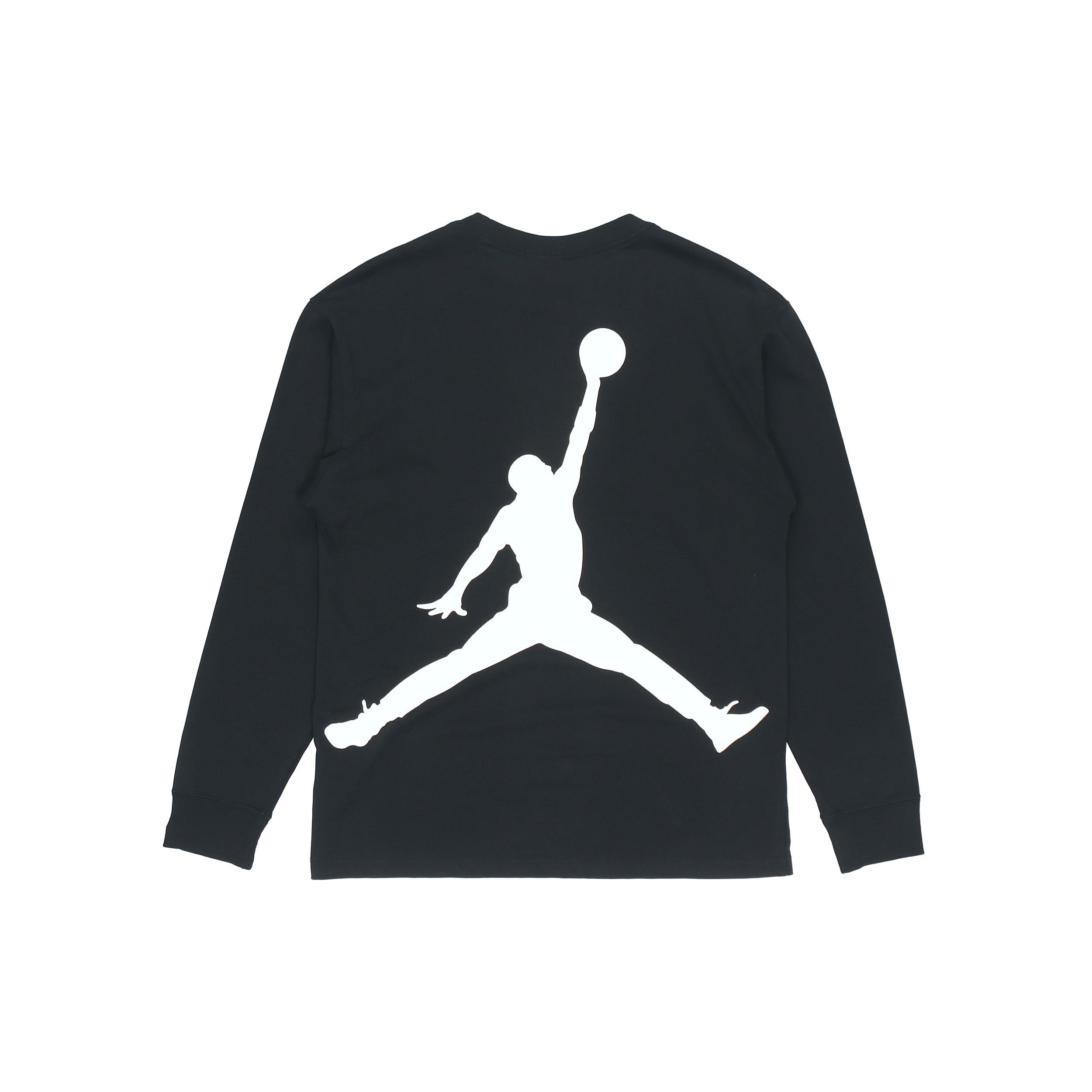 Air Jordan Back Logo Round Neck Pullover Long Sleeves Black Men s DO2319-010 S