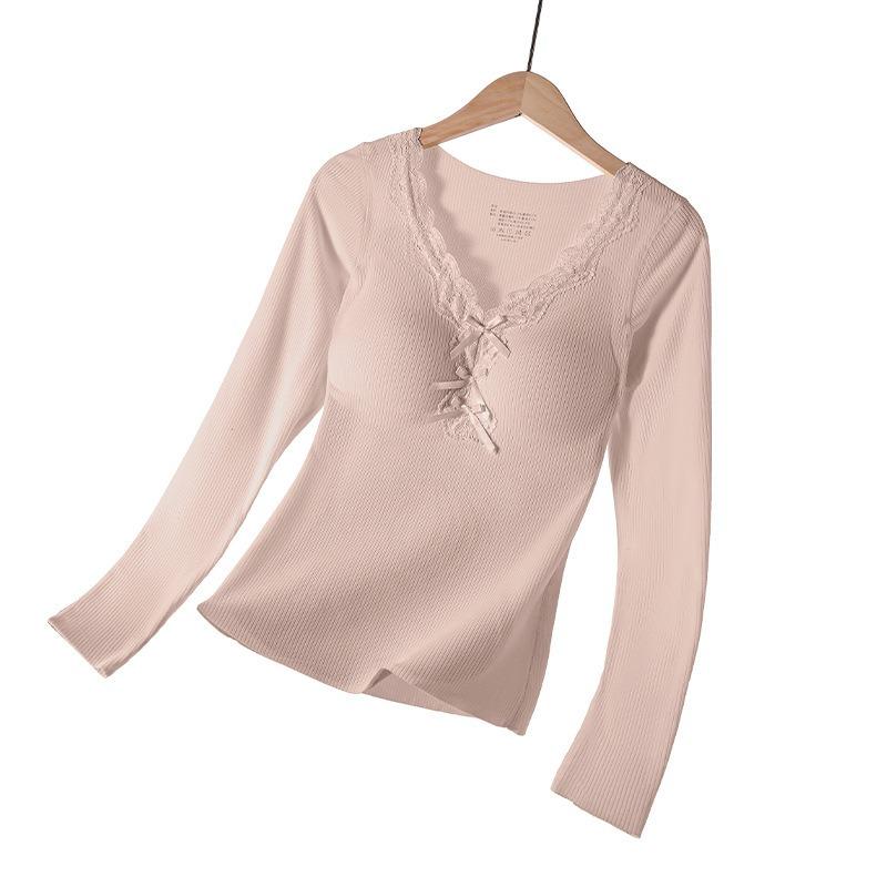 Women S Thermal Underwear Set With Bra Pad Long Sleeve Autumn Winter Warm Homewear