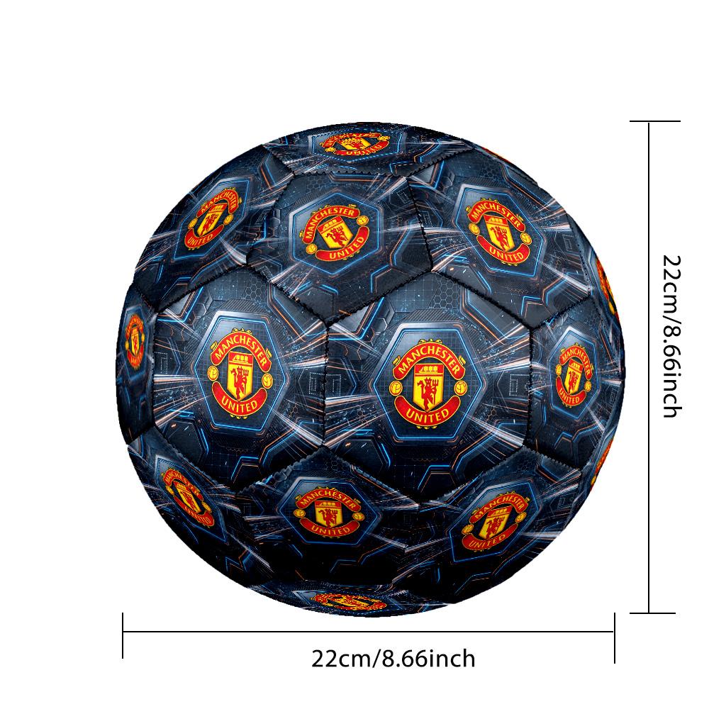 Manchester United Thema Fußballball Größe 5 Fußballball Weiche Haptik Professioneller Trainingsfußball für Outdoor-Sportarten