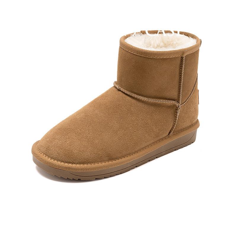 Snow boots short tube new winter velvet thickened short boots platform bread cotton shoes