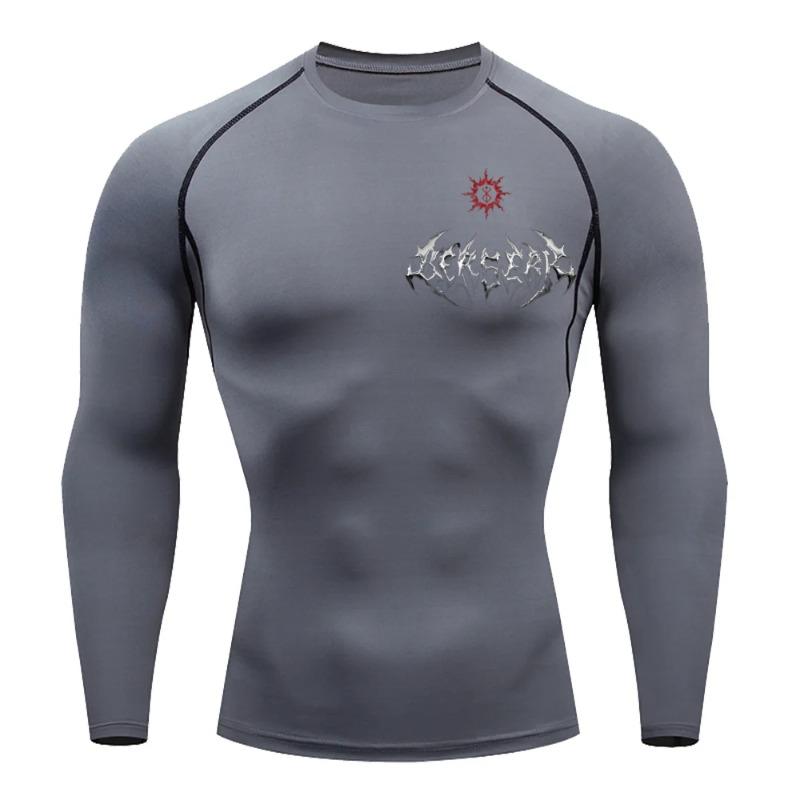 Men Compression T-Shirt for Fitness Running Sports Quick-Dry Guts Breathable Short Sleeves Stretchy Fabric for Summer Workouts