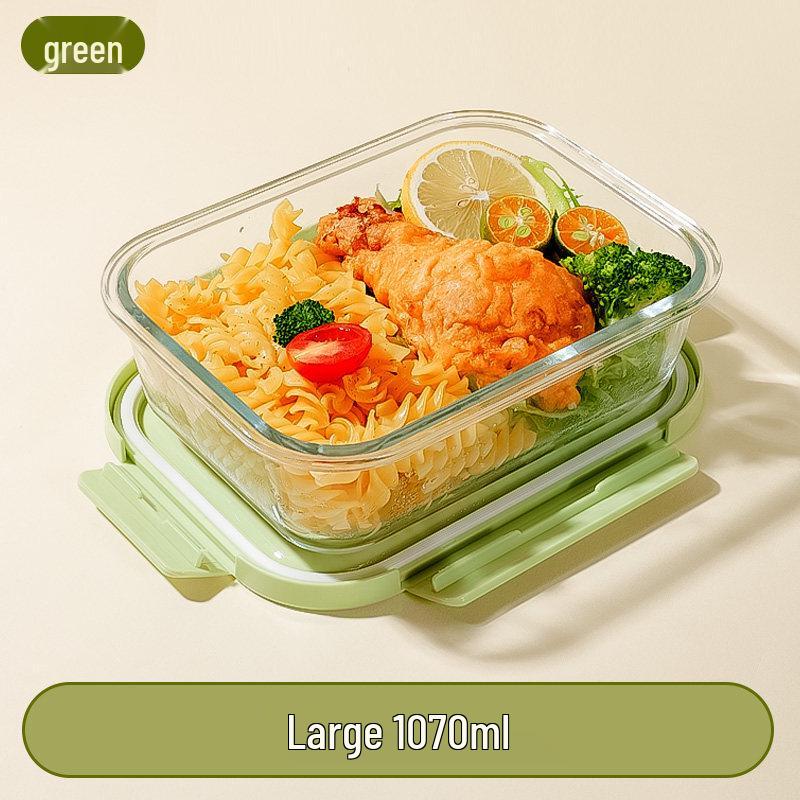 

Ru Han 1070ml Microwaveable Glass Lunch Box (Set of 2, Fresh Green)