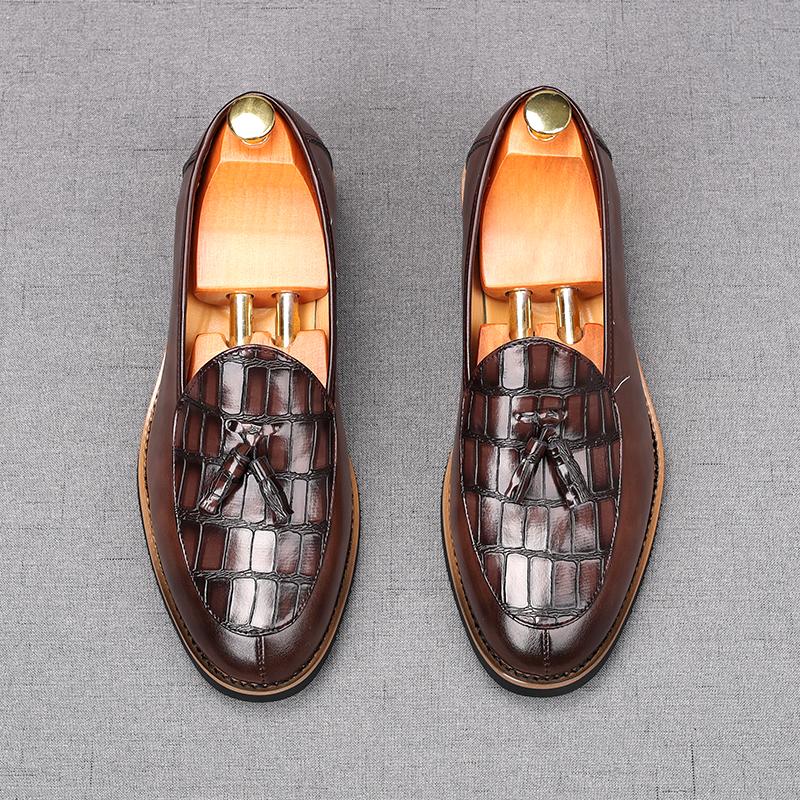 Fashion Fashion New Men Mixed Colors Wedding Dress Shoes Male Casual Flats Tassels Loafers Homecoming Prom Zapatillas Hombre