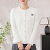 Spring Knit Top for Middle-Aged & Elderly Women - Round Neck Cardigan Sweater