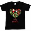 Merry Christmas Heart With Snowunisex Tree Childrens Boys Girls T Shirt Vintage Casual Stylish Comfortable Homme Graphic