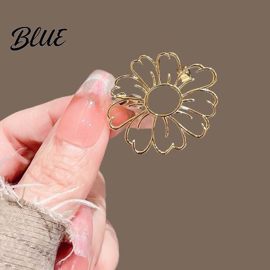 Multi-purpose Brooch Women Smooth Surface Hollow Sun Flower Design Lapel