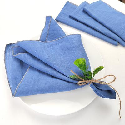 6PCS 40x40cm 100% Pure Linen Napkins Soft Cloths Reusable Comfortable Fabric Kitchen Accessories for Wedding Dinner Birthday Parties Decorations