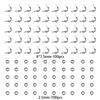 100pcs/lot Crimp Bead Tips Knot Covers Clamshell Fold-Over Bead Tips with 100pcs End Caps for DIY Jewelry Making Craft