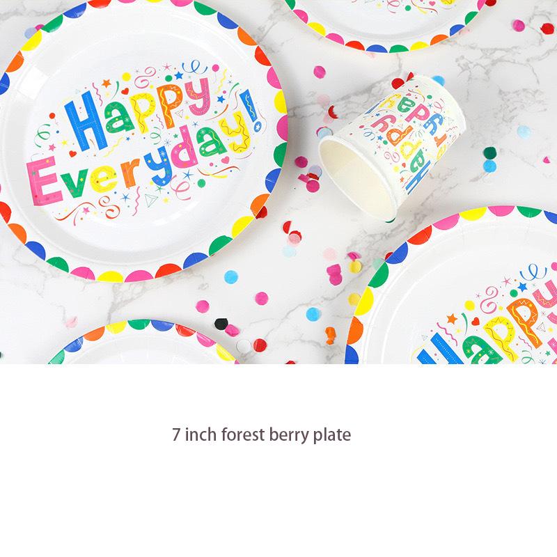 Children's birthday party disposable plate picnic plate Cake plate Large paper plate dessert table decoration set tableware