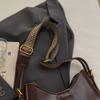 Vintage Zachte Leren Crossbody Tas Dames Hobo Schoudertas met Geweven Brede Band voor Dagelijkse Woon-werkverkeer Werk Winkelen en Reizen