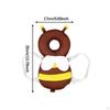 Baby Head Protector with Chest Strap Cute Wear Pad for Kids Home Living Room Yellow and Flannel