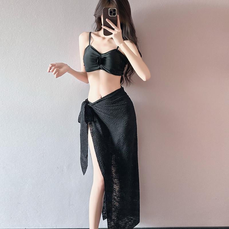 

История Розы: Комплект бикини из трех предметов «Богиня» - Купальник для отпуска горячей девушки M (95-105 lbs)