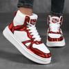 TUINANLE High Top Sneakers Women Lace Up Anti Slip Basketball Shoes Flat Skateboard