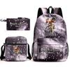 Attack Giant Elementary School Bag Backpack Casual School Bag Three-piece Set