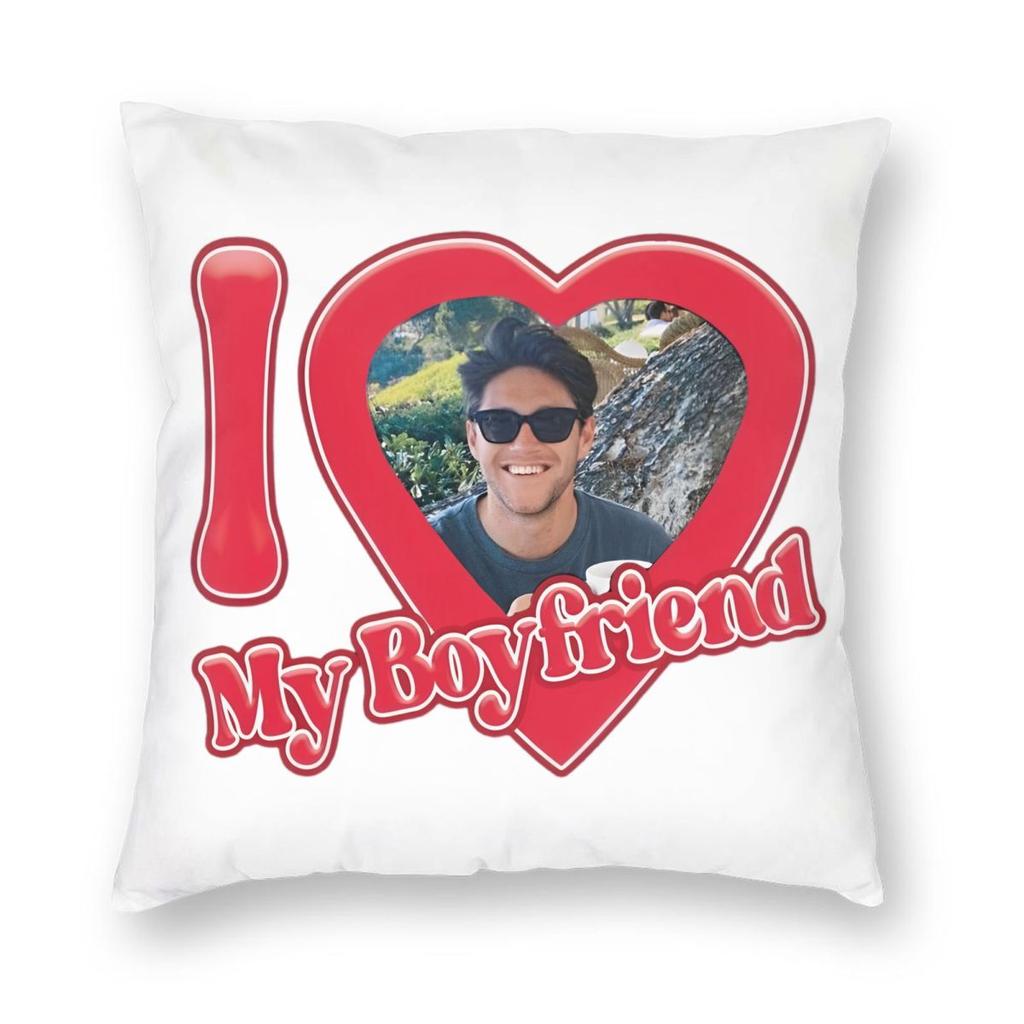 I Love My Boyfriend Niall Horan Pillowcase Printed Polyester Cushion Cover Decorative Throw Pillow Case Cover Home Square
