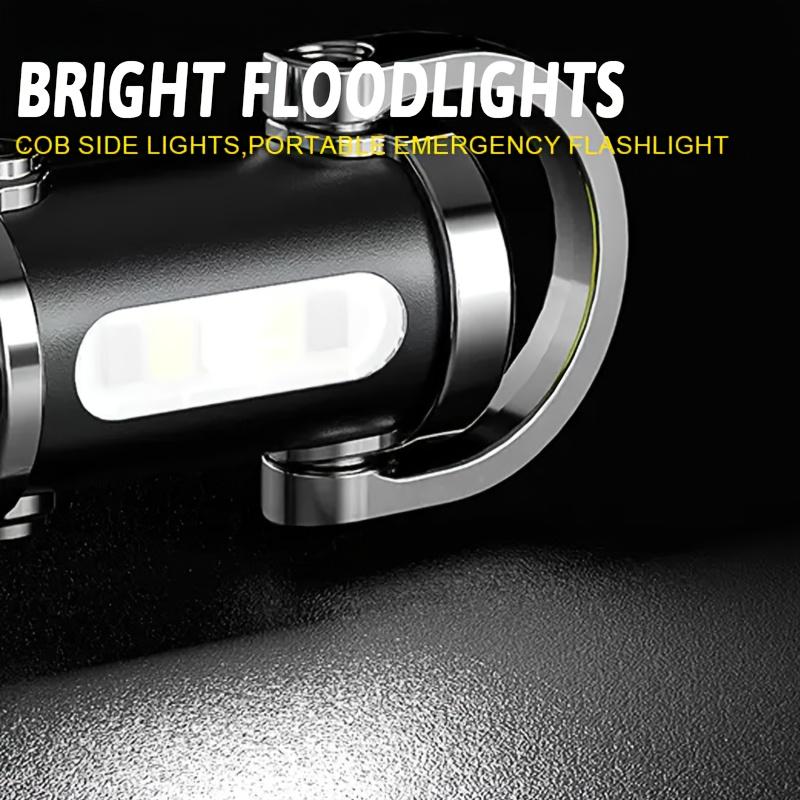 Flashlight Keychain USB Charging Hook 200 Lumen Ultra Bright Portable Emergency Flashlight Suitable for Camping, Hiking, Home,  Essential for Hiking