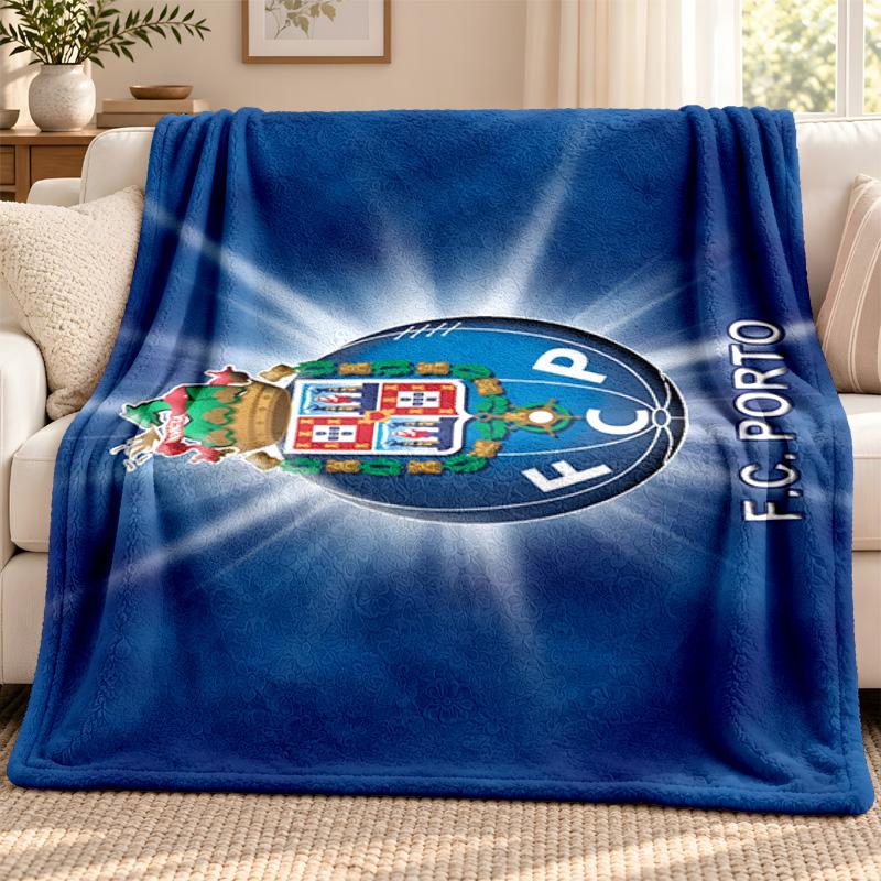 FC Porto Decke Flanelldecke Weiche Gemütliche Plüschdecke für Sofa Bett Leichte Heimdekoration Outdoor Camping