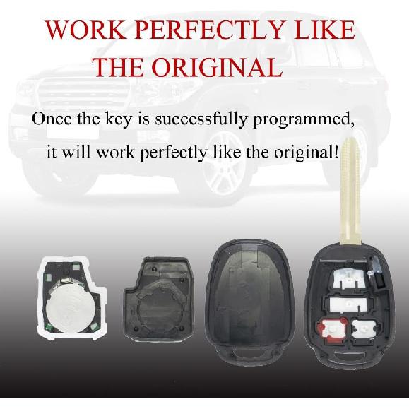 MechanMagic Key Fob Remote Replacement Fits for Toyota Corolla 2014-/Camry 2014-2017/Tacoma 2016-2018 HYQ12BDM Keyless Entry Remote Control HYQ12BEL