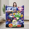 Keroro Warm Soft Blanket  Boy Girl Plush Throw Blanket Novelty Outdoor Flannel Bedspread Sofa Bed Cover