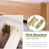 4 Sets Heavy Duty Bed Rail Brackets Non-Mortise Bed Frame Hardware Bed Rail Fittings Wooden Furniture Hinge Fixing Connectors