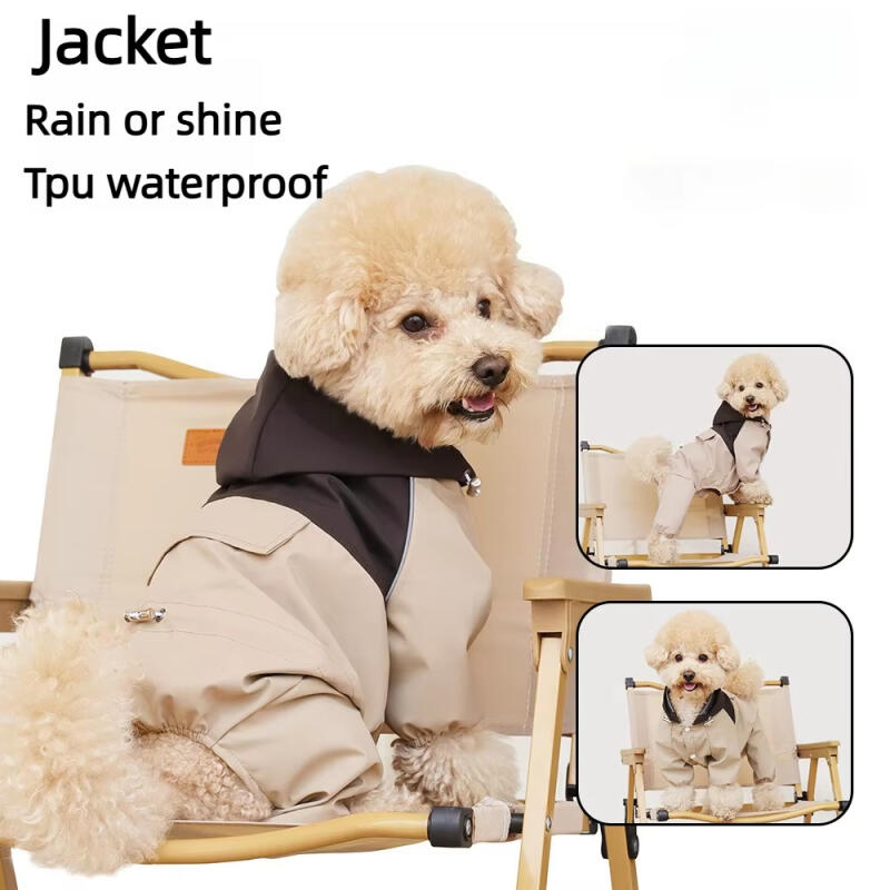 Pet Waterproof Raincoat Four-legged Work Jacket Patchwork Windproof Cat Dog Coats Jackets Keep Warm Jumpsuit Coats Accessories
