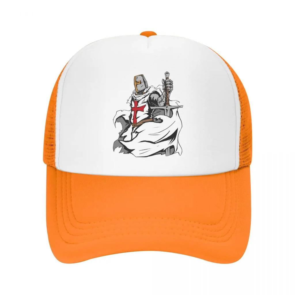 Personalized Knight Templar Sword Crusader Baseball Cap Women Unisex Breathable Trucker Hat Sports Snapback Caps