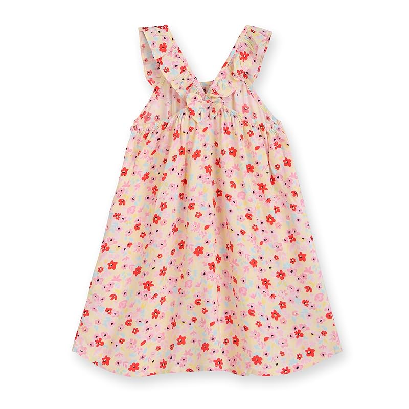 Floral  ruffle bow back dress MULTI-COL