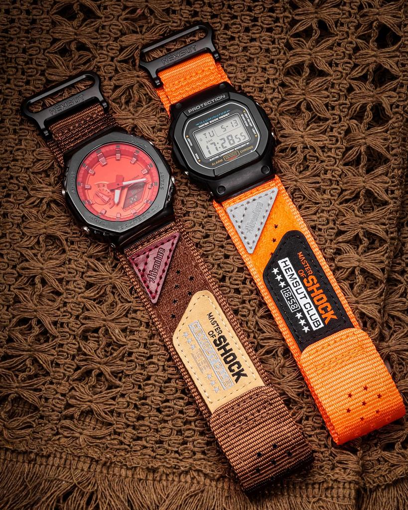 Velcro Watch Band for Casio 16mm Nylon Casio Wristband Men's G-Shock GM-2100B, GD-100/110/120/350, GW-S5600/5600/B5600/M5600,