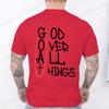 Mens God Over All Things Printed TShirt Oversized Vintage Clothing Graphic Tees for Men Women Short Sleeve Summer Shirts Tops