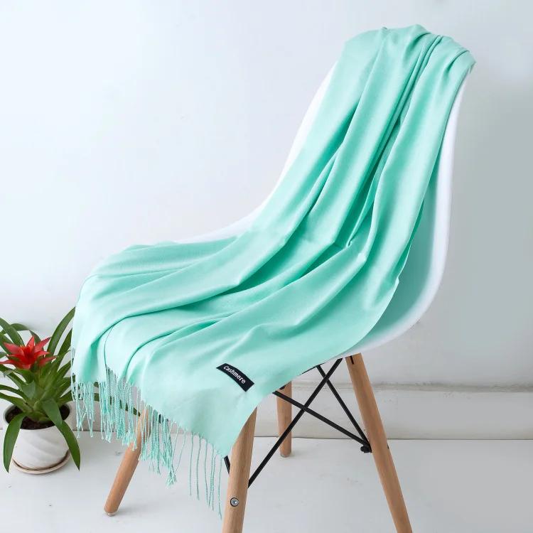Desgine Brand Solid Women Cashmere Scarf Autumn Winter Warm Shawls Wraps 2025Men's Pashmina Tassels Scarves Female Foulard Mujer