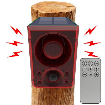 Outdoor Solar Motion Sensor Alarm Loud Noise Maker with Dog Barking Gunshot Sound Solar Infrared Induction Alarm for Home Farm
