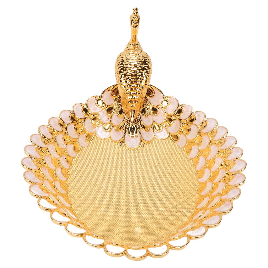 Candy Dish Peacock Shape Fruit Serving Tray Cookie Storage Bowl Party Snacks Plate for Wedding Home Buffet Bar Desk
