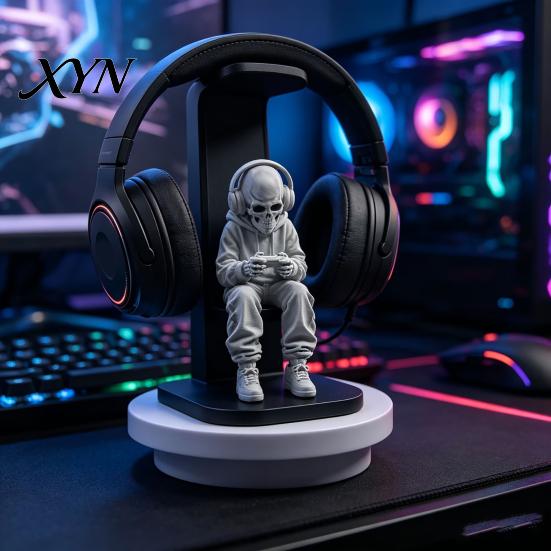 Odorless Skull Sculpture 3D Printed Sitting Skeleton Statue, Halloween Indoor Decor Figurines, Mini Decoration Figurine Home for Living Room
