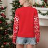 Ladies Autumn Winter Long Sleeve Round Collar Christmas Snowflake Pullover Warm Knitted Sweater Knitwear Top