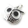 Les Trésors De Lily [N0335] - Silver Pendant 'Owl' Black White Silver