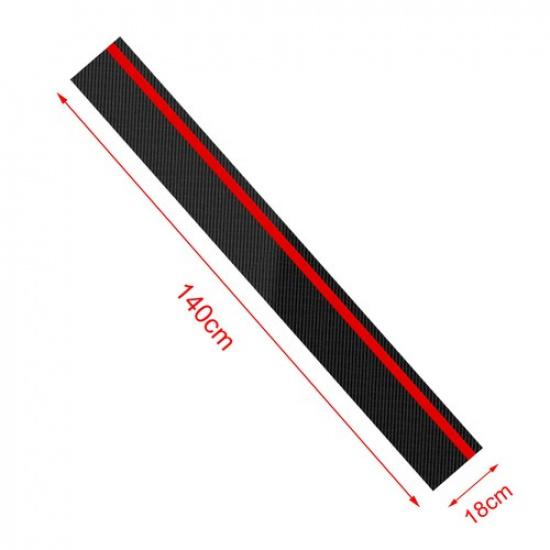 Adesivo Decorativo para Carro de Rally Racing 140*18cm Decalque com Textura de Fibra de Carbono 5D Universal