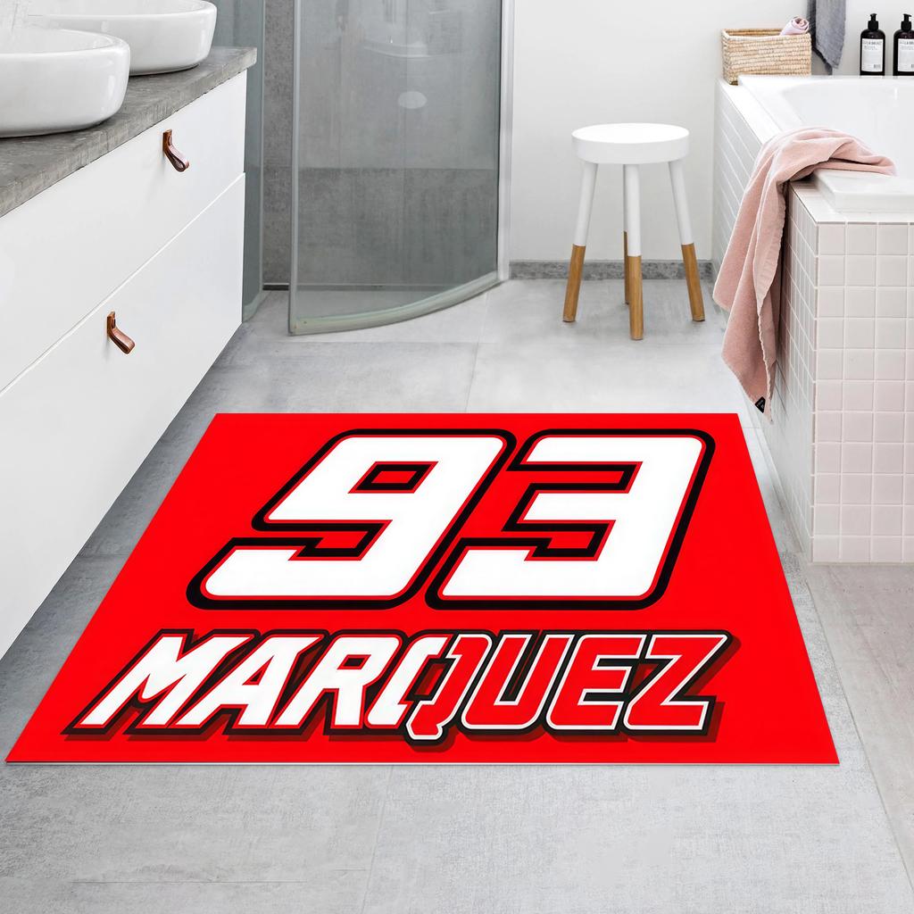 93 Racing Motorcycle Parking Carpet Polyester Racing Moto Carpets Anti-slip Mat Bedside Hallway Rugs Display Mat Parking