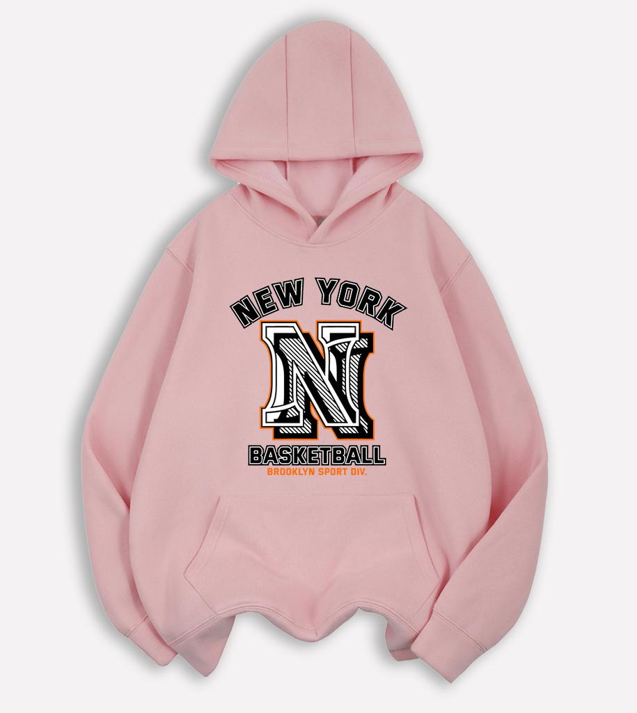 New York City Basketball Brooklyn Design Man Hoodies Casual Commuter Hoody Loose Autumn Long Sleeve Fleece Unisex Basics Clothes