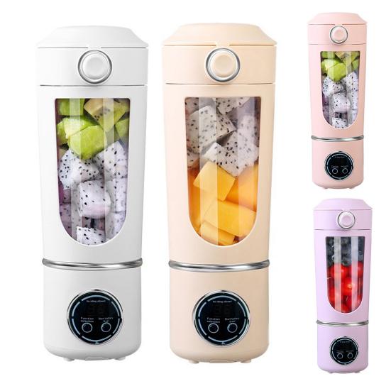 Portable Juicer Cup USB Rechargeable Blender with 12-Blade Mini Smoothie Maker On-the-go Juice Maker for Travel
