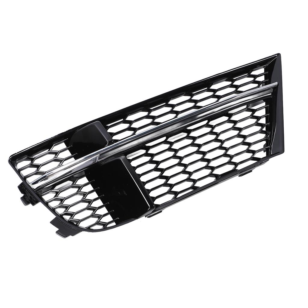 Fog Light Grill With Chrome Trim High Toughness Long Lasting Use Easy Installation for A3 S3 2017 To 2019 Left: