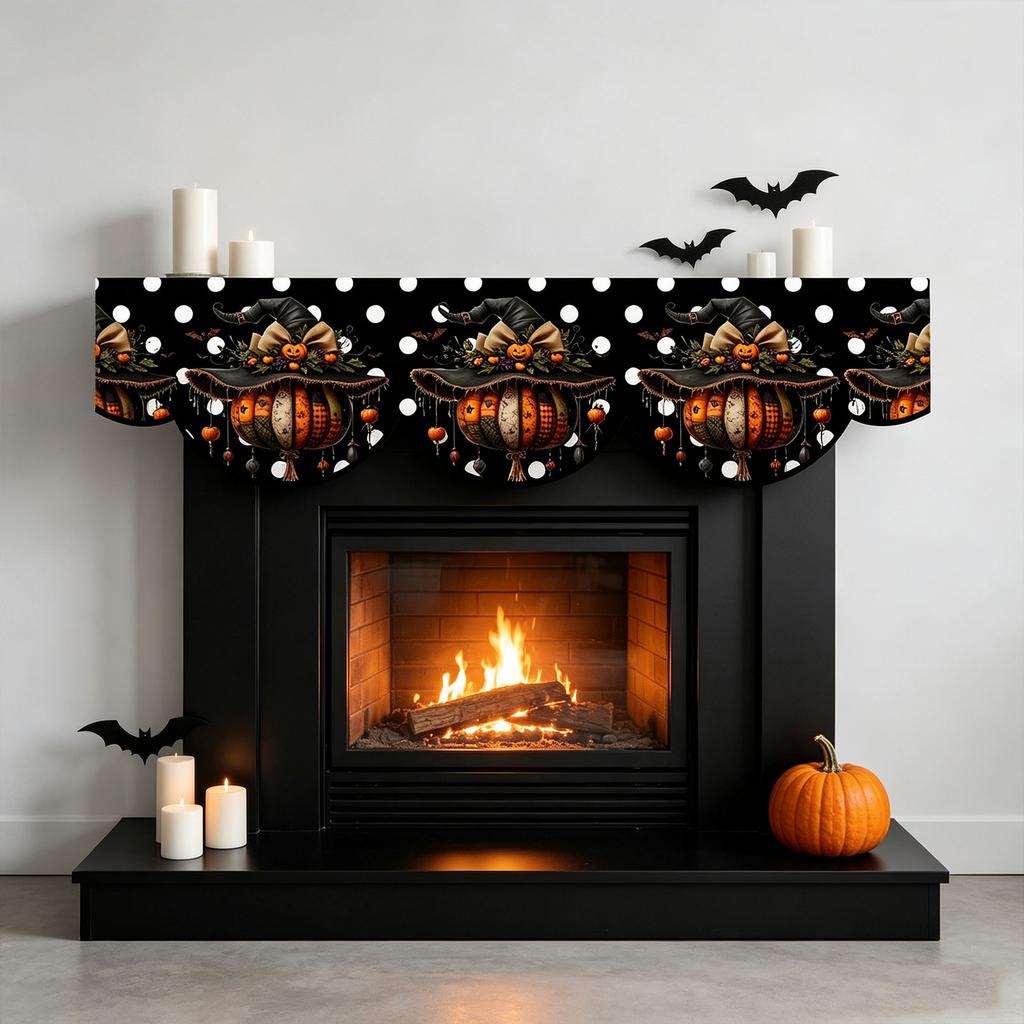 Halloween Fireplace Mantel Scarf for Holiday Table Decoration